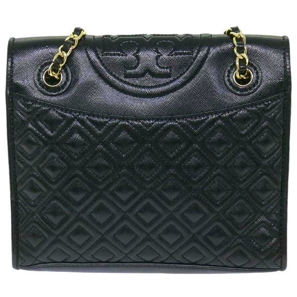 Tory Burch Black Quilted Shoulder Bag with Gold Chain - Picture 3 of 11